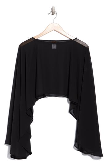 Renee C Sheer Poncho In Black
