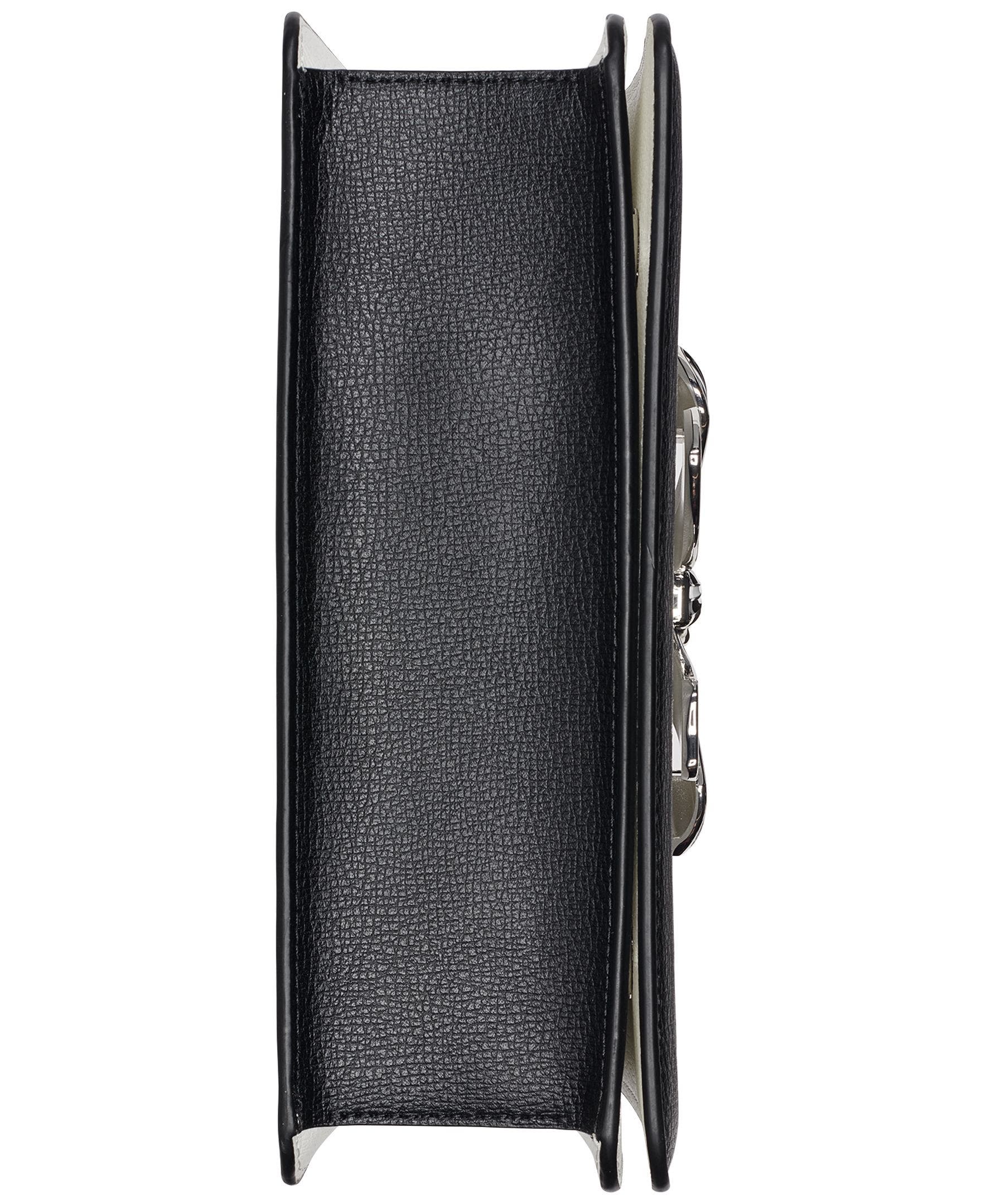 KARL LAGERFELD PARIS Simone Satchel, Alternate, color, White/Black 1