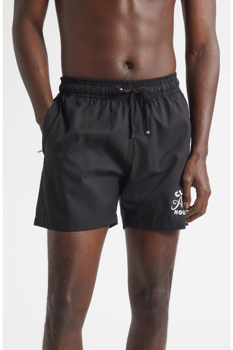 Club Amiri Swim Trunks, Main, color, BLACK