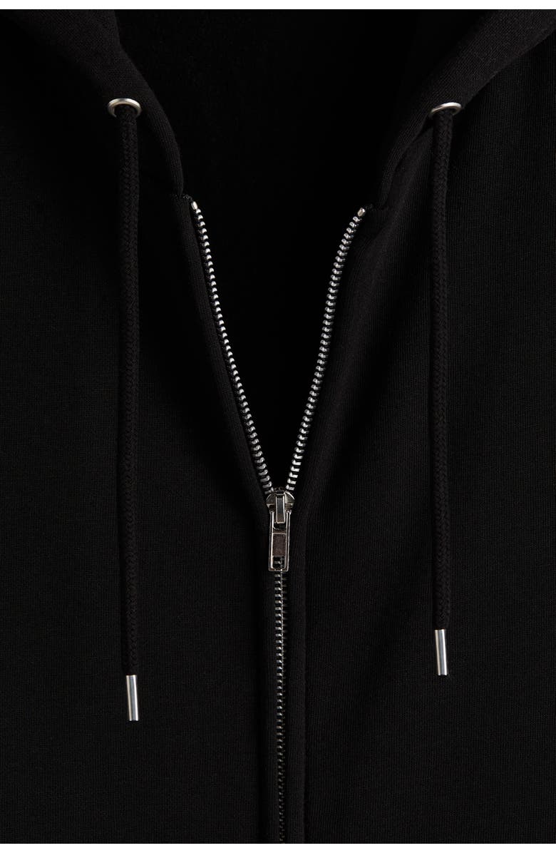 H&M Loose Fit Zip-through Hoodie, Alternate, color, Black