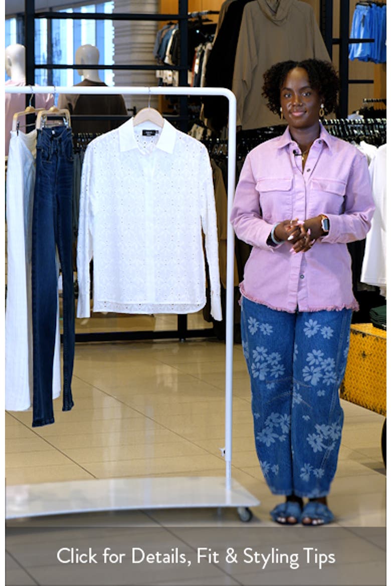 Garden Stroll Floral Eyelet Button-Up Shirt (Nordstrom Exclusive) video