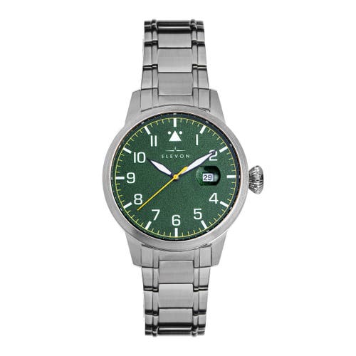 Elevon Stealth Bracelet Watch w/Date in Green 