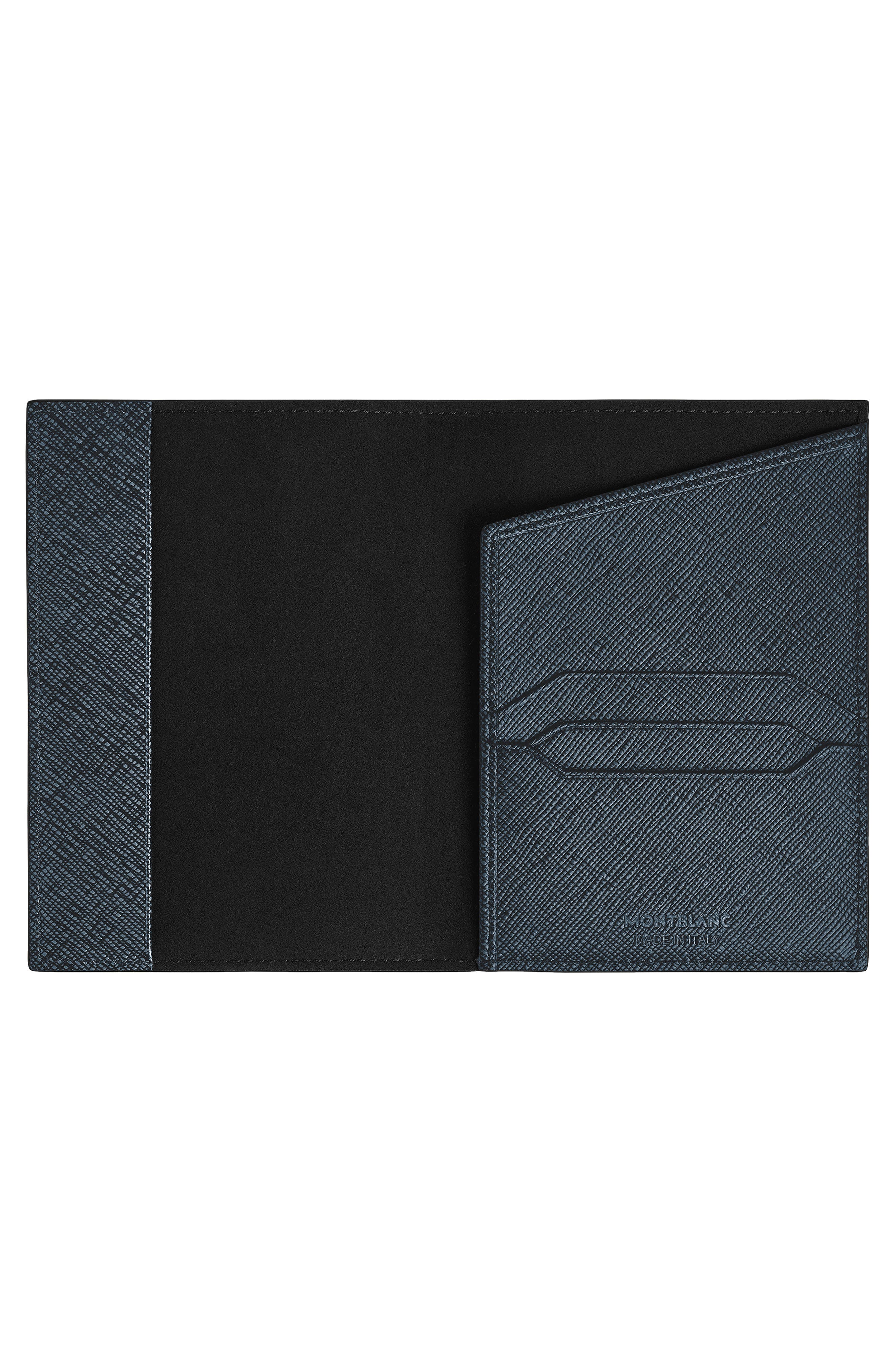 Montblanc Sartorial Leather Passport Case, Alternate, color, 
