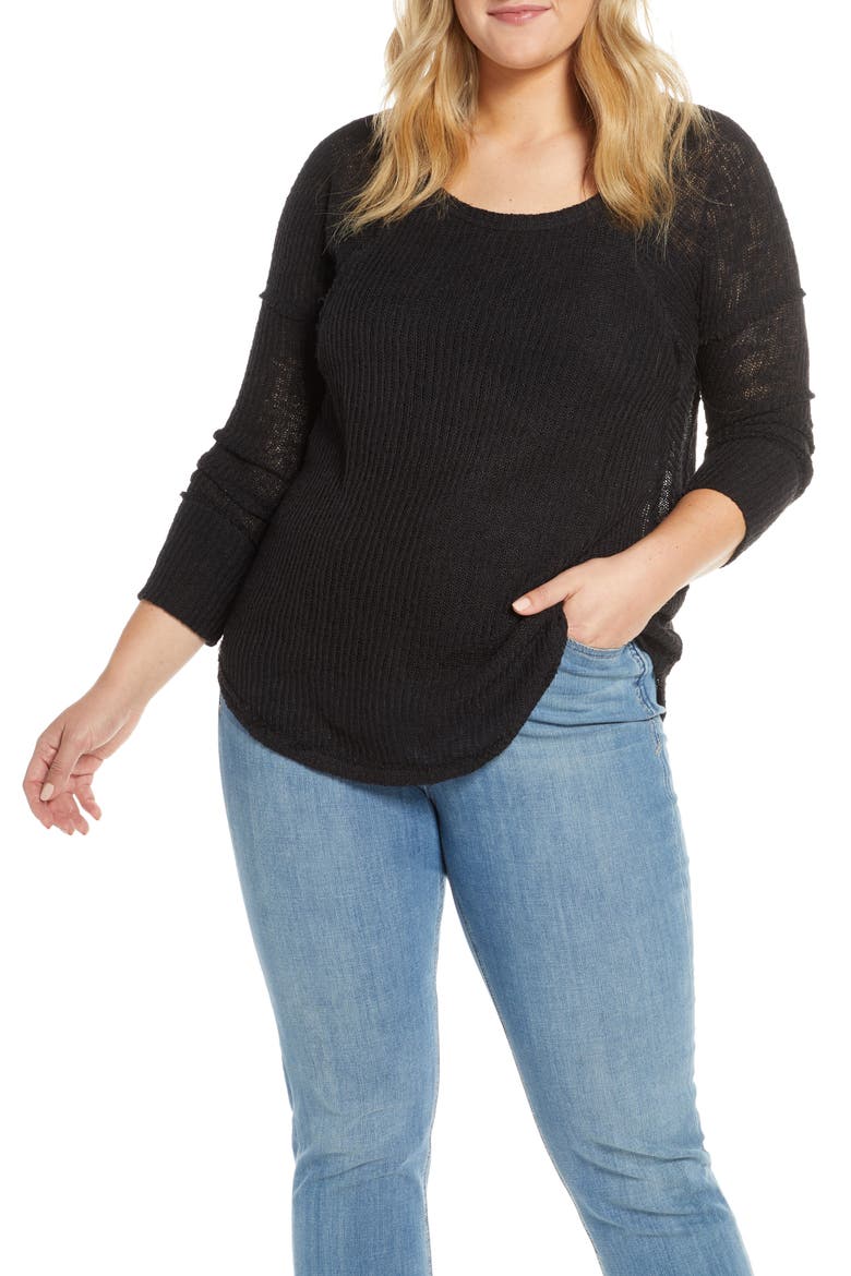 Seamed Open Top, Alternate, color, BLACK