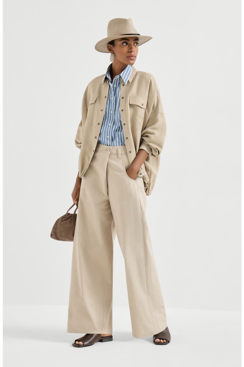 Loose Wrapped trousers, Alternate, color, Sand