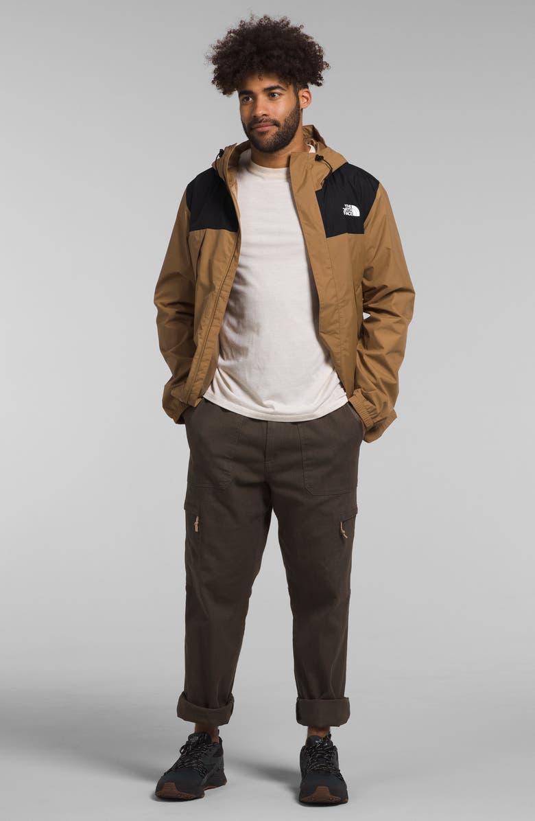 The North Face Antora Waterproof Jacket, Alternate, color, Utility Brown/ Tnf Black-Npf