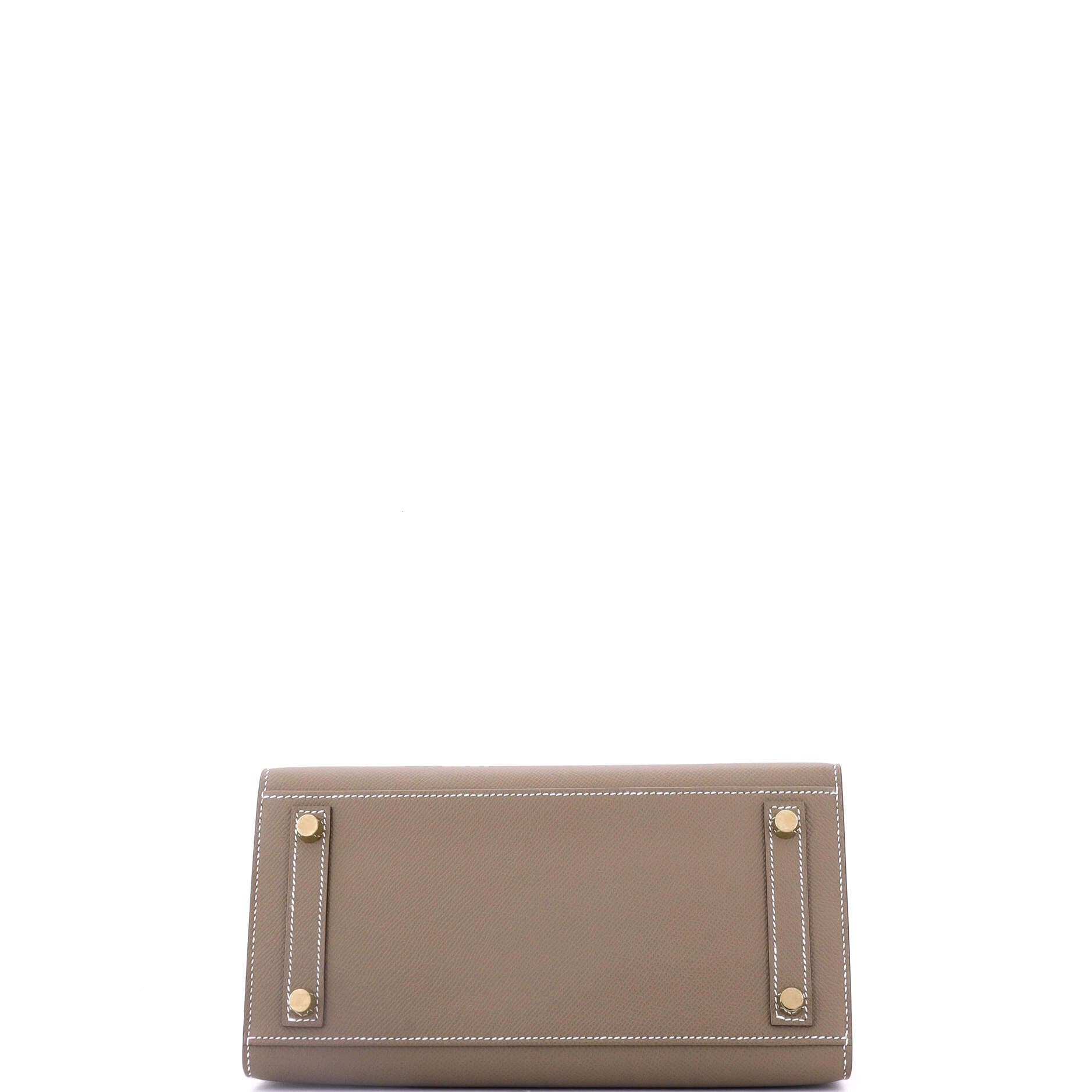 Pre-Owned Hermes Birkin Sellier Bag Grey Epsom with Gold Hardware 25, Alternate, color, 