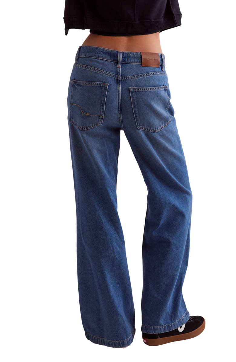 Free People Stride High Waist Wide Leg Jeans, Alternate, color, Walk Away