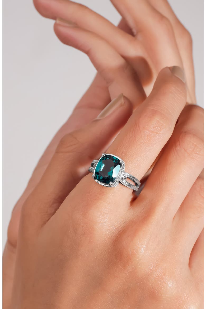 Sterling Silver Quartz Ring, Alternate, color, BLUE