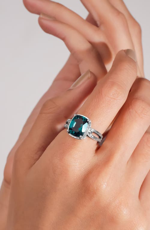 Ys Gems Sterling Silver Quartz Ring In Blue