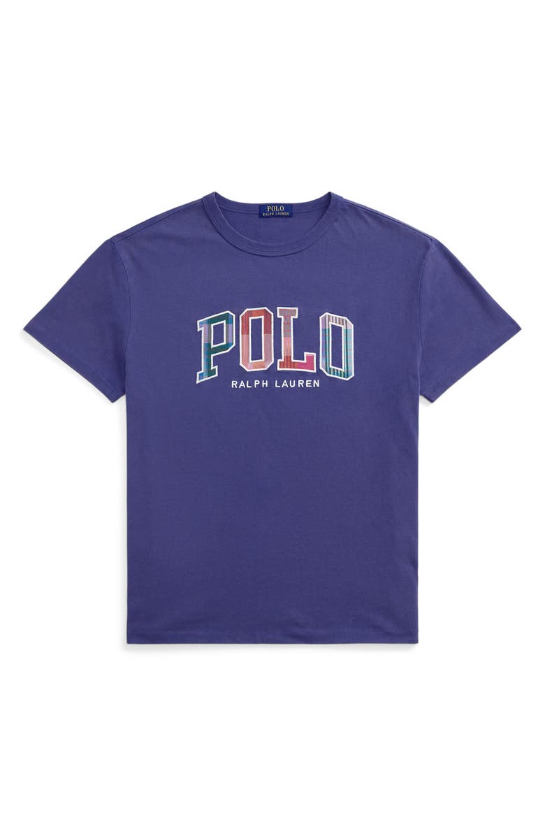 Polo Ralph Lauren Plaid Logo Appliqué Embroidered T-Shirt, Alternate, color, 