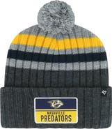 '47 Men's '47 Gray Nashville Predators Stack Patch Cuffed Knit Hat with Pom