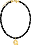 Petit Moments Bubble Initial Pendant Cord Necklace