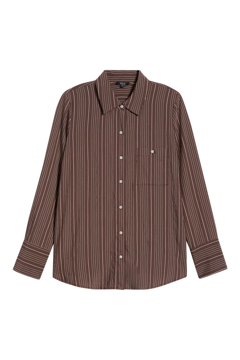 Beck Striped Button-Front Shirt, Alternate, color, CHICORY STRIPE