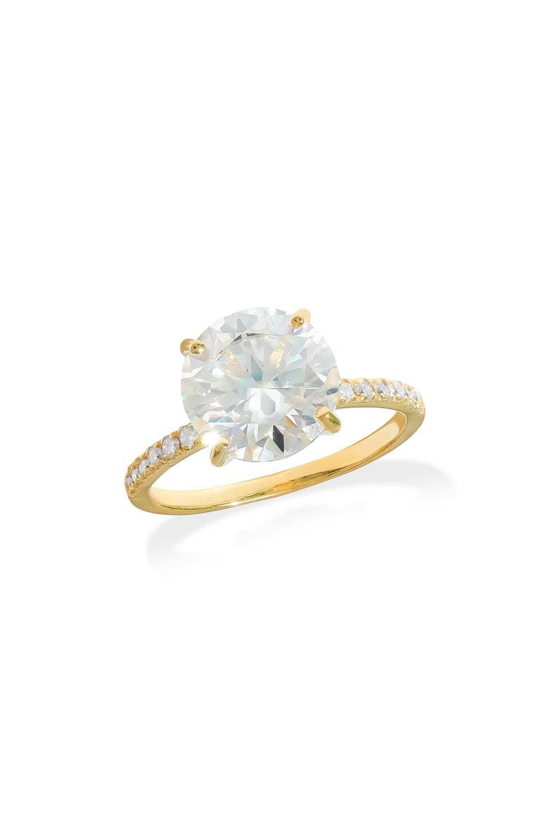 Lab Created Moissanite Ring, Alternate, color, WHITE