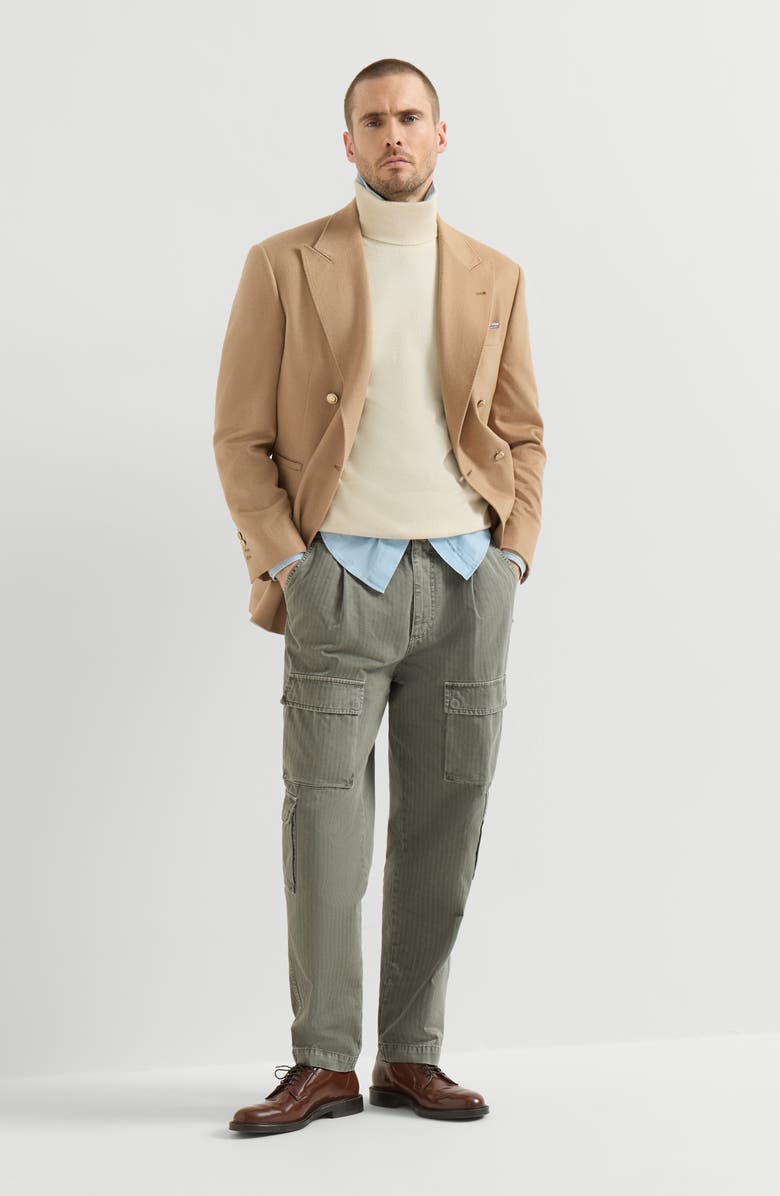 Brunello Cucinelli Cashmere turtleneck sweater, Alternate, color, Butter