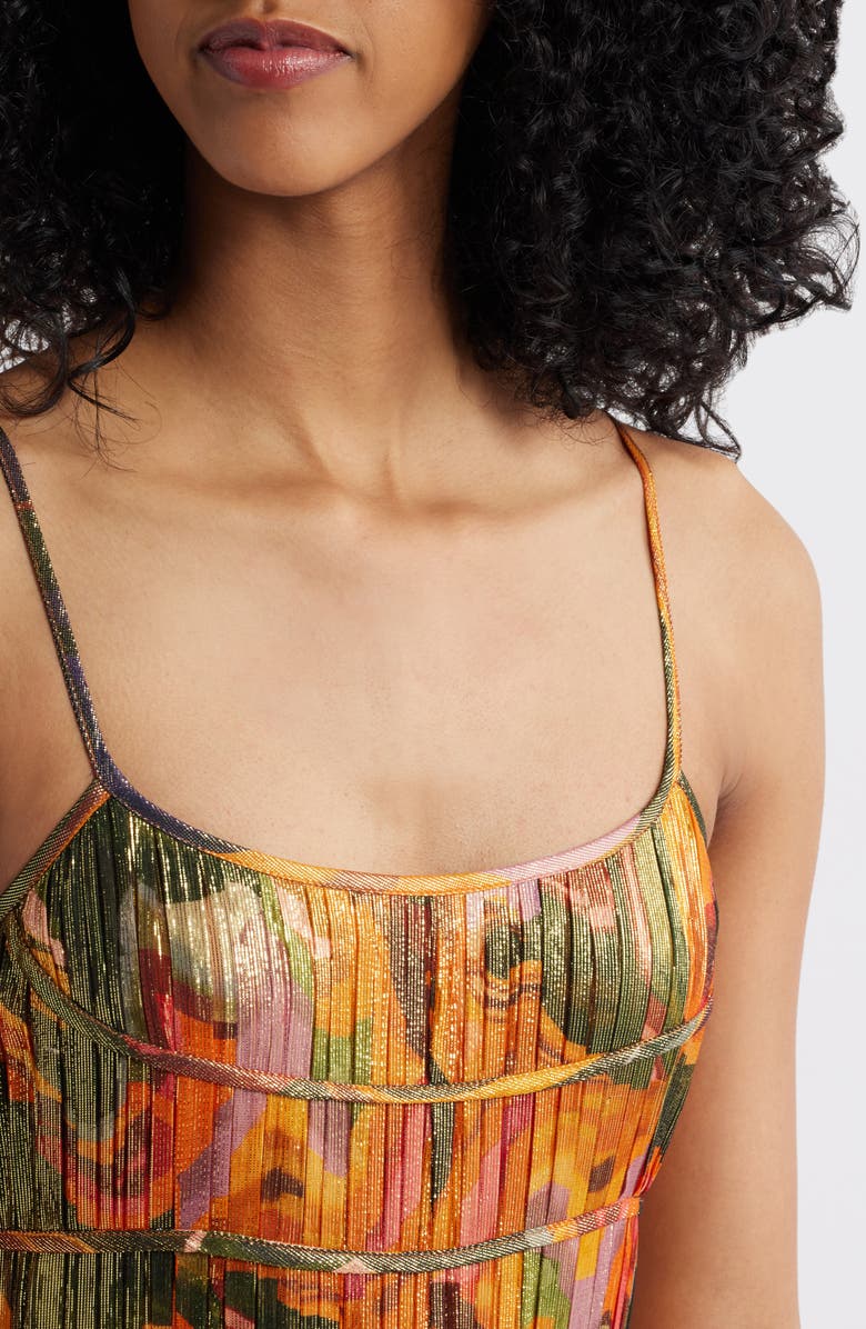 Sani Leela Metallic Gown, Alternate, color, Desert Mirage