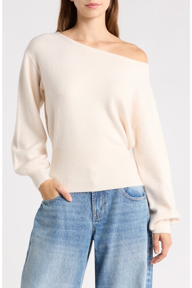 Harley Off the Shoulder Sweater, Main, color, IVORY