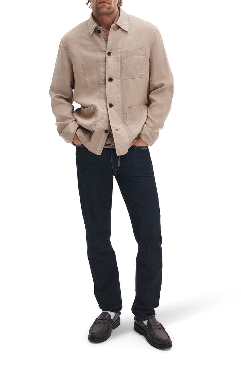 rag & bone Evan Linen Chore Jacket, Alternate, color, Wolf Grey