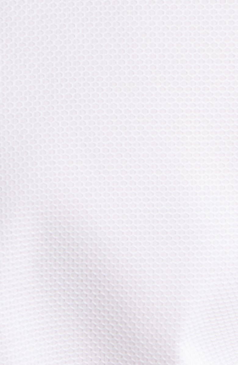 Lorenzo Uomo Trim Fit Solid White Textured Stretch Cotton Dress Shirt, Alternate, color, White