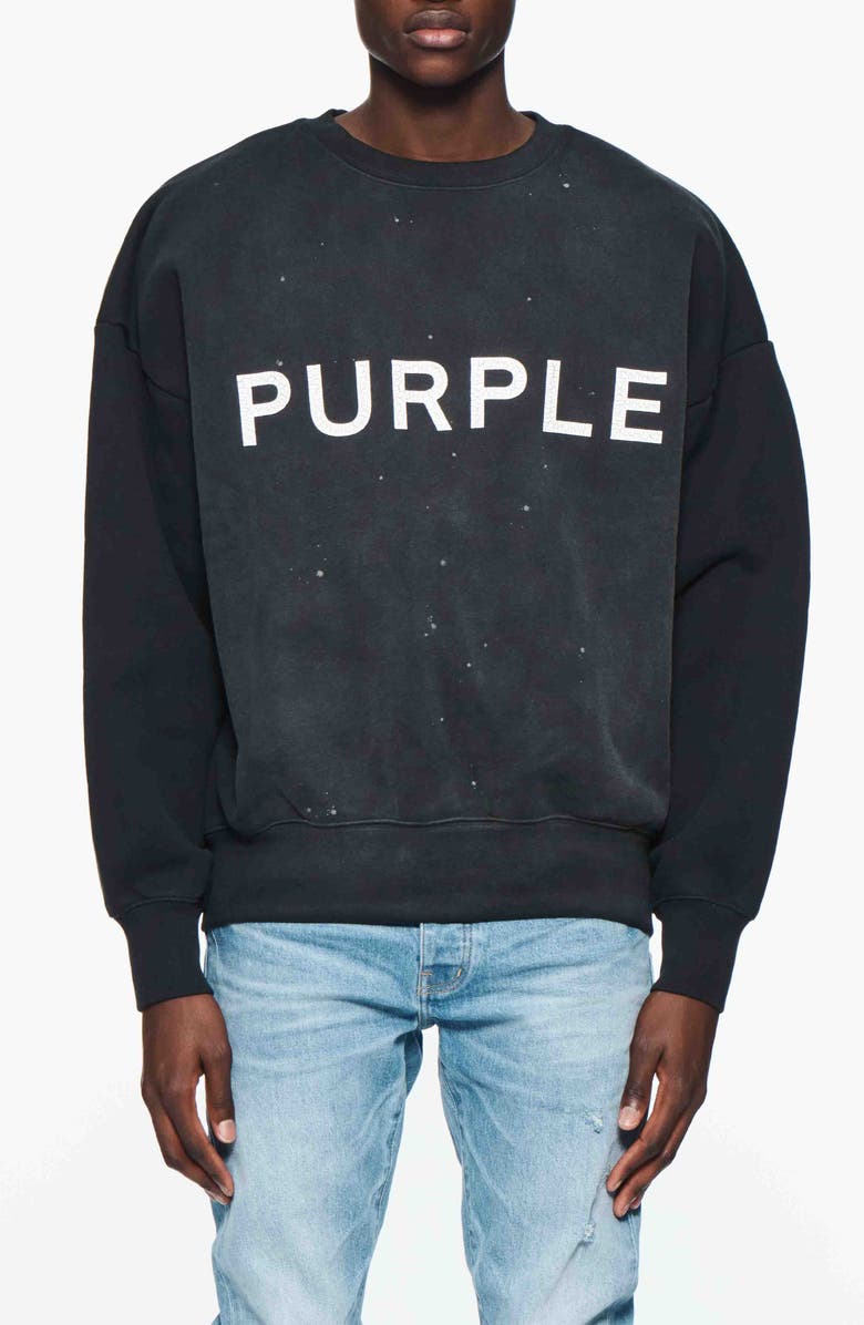 PURPLE BRAND Tie Dye Cotton Graphic Sweatshirt, Main, color, 