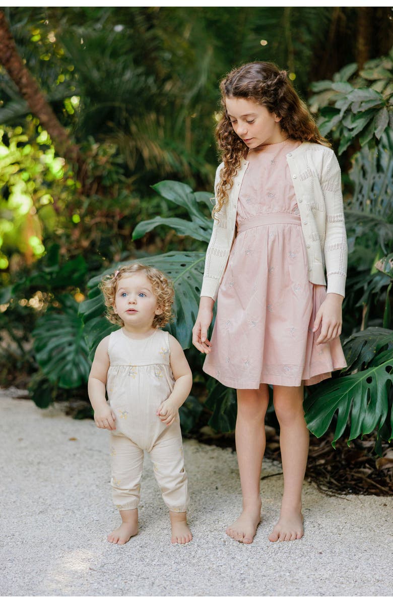 Ely's & Co. Looms Holland Collection - Girls Embroidered Floral Dress, Alternate, color, Pink