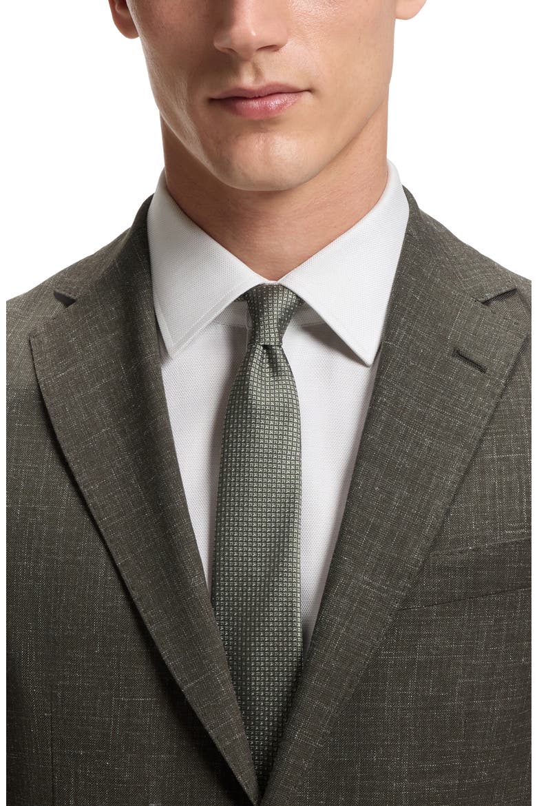 Grid Silk Blend Tie, Alternate, color, LIGHT/ PASTEL GREEN