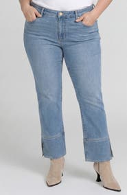 Liverpool Los Angeles Kennedy Split Hem Crop Straight Leg Jeans