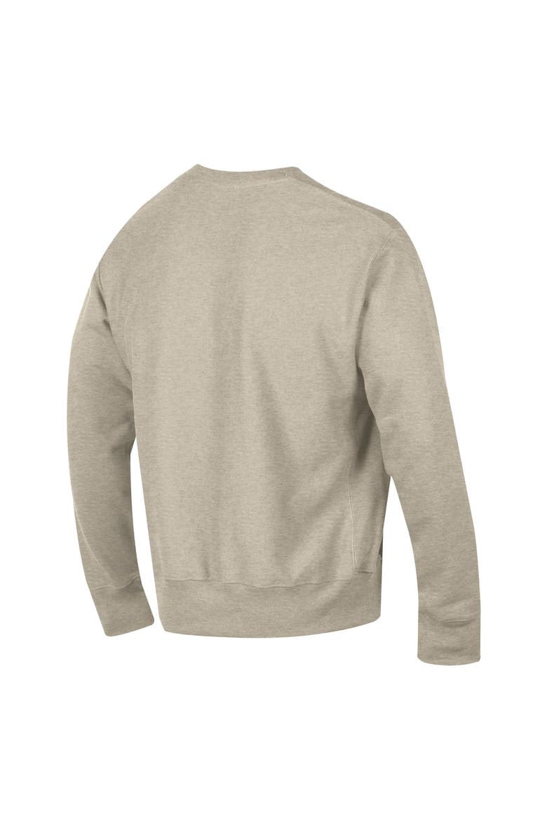Men's Champion Oatmeal Ohio State Buckeyes Reverse Weave Crewneck Sweatshirt, Alternate, color, Oatmeal