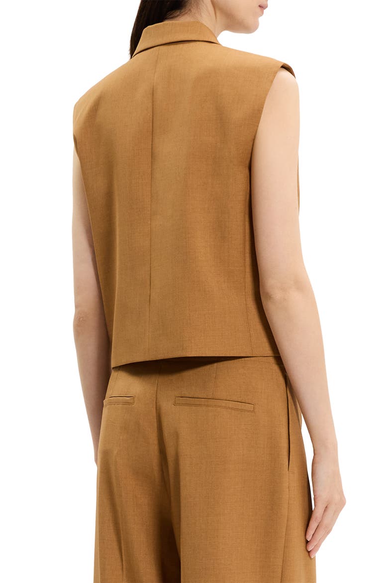 Double Breasted Crop Vest, Alternate, color, COPPER