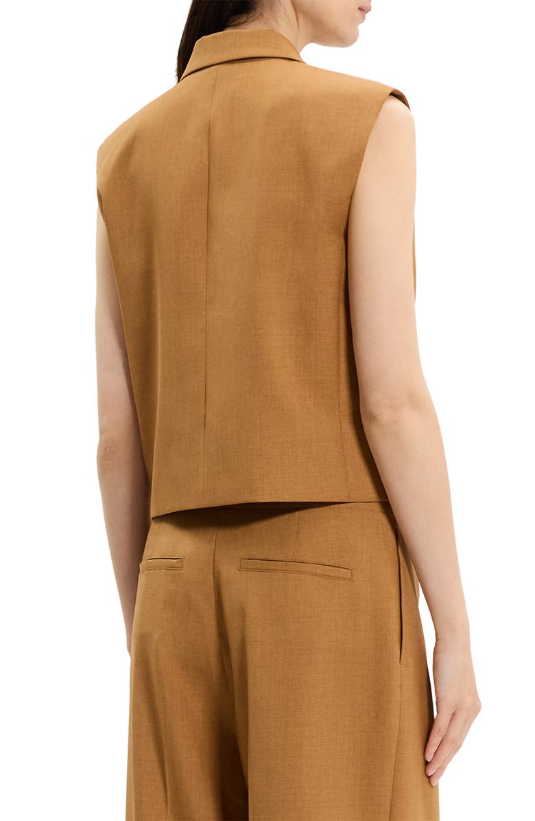 Theory Double Breasted Crop Vest, Alternate, color, Copper