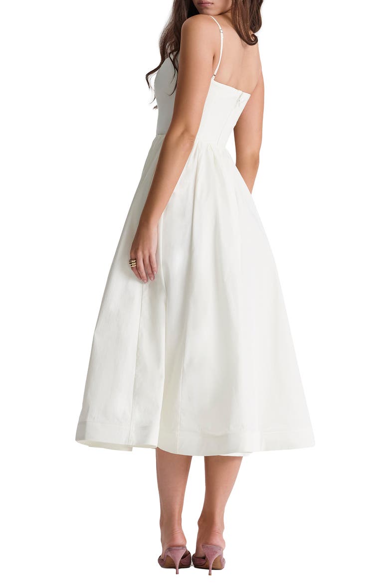 Lolita Corset Cotton Blend Fit & Flare Dress, Alternate, color, IVORY