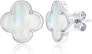 SIMONA Mother-of-Pearl Clover Stud Earrings