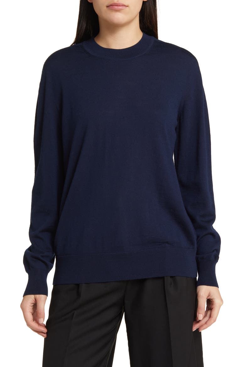 Merino Wool Sweater, Main, color, BLUE DARK