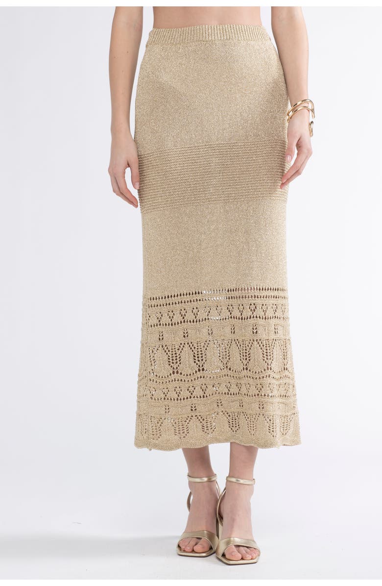 Sunday St. Tropez Gioca Crochet Cover-Up Maxi Skirt, Alternate, color, 