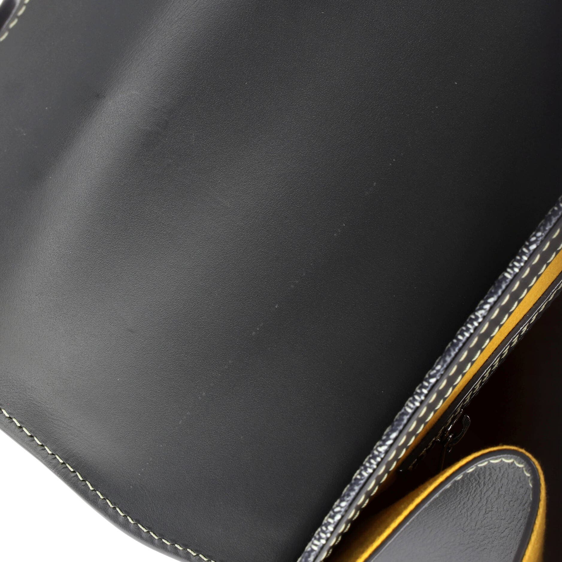 Pre-Owned Goyard Saigon Top Handle Bag Coated Canvas with Leather MM, Alternate, color, Gray