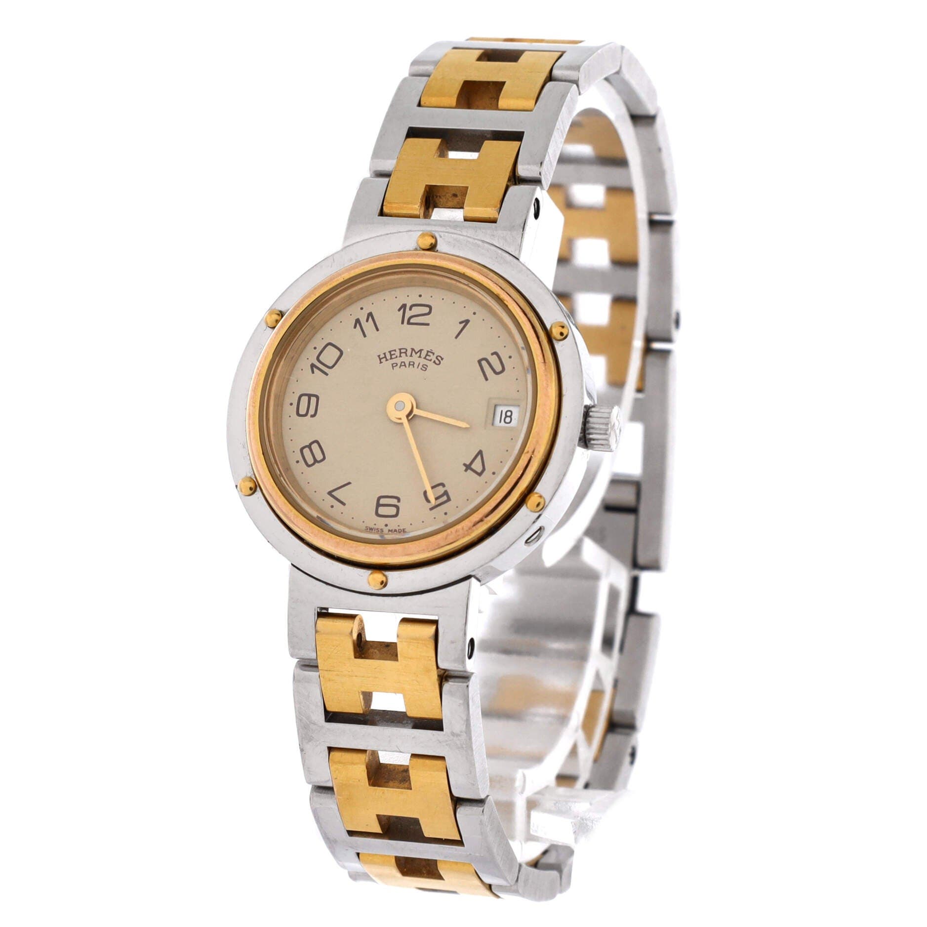 Clipper Quartz Watch Stainless Steel with Plated Metal 24, Alternate, color, Metallic Silver