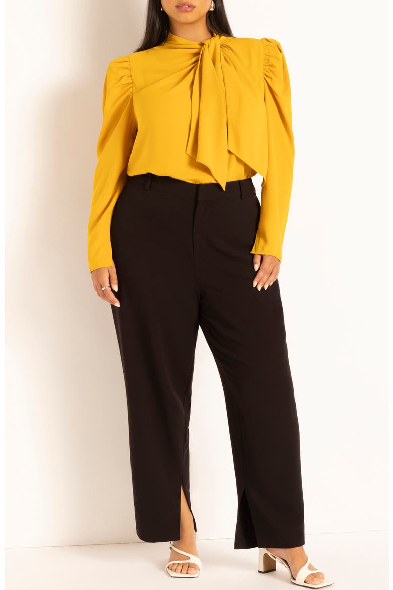 Drape Front Blouse, Alternate, color, MARIGOLD
