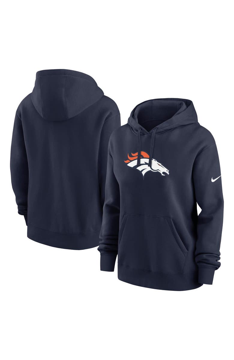 Nike Women's Nike Navy Denver Broncos Club Fleece Pullover Hoodie, Main, color, Navy