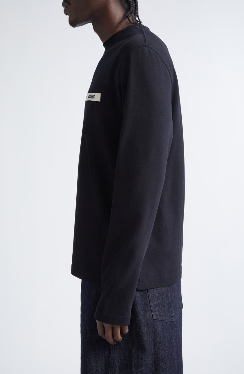 Jacquemus Le T-Shirt Gros Grain T-Shirt, Alternate, color, Black