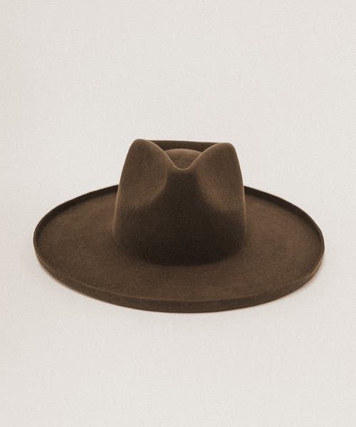 Two Roads Hat Co. Five Points Wide Brim Fedora Hat In Forest Green