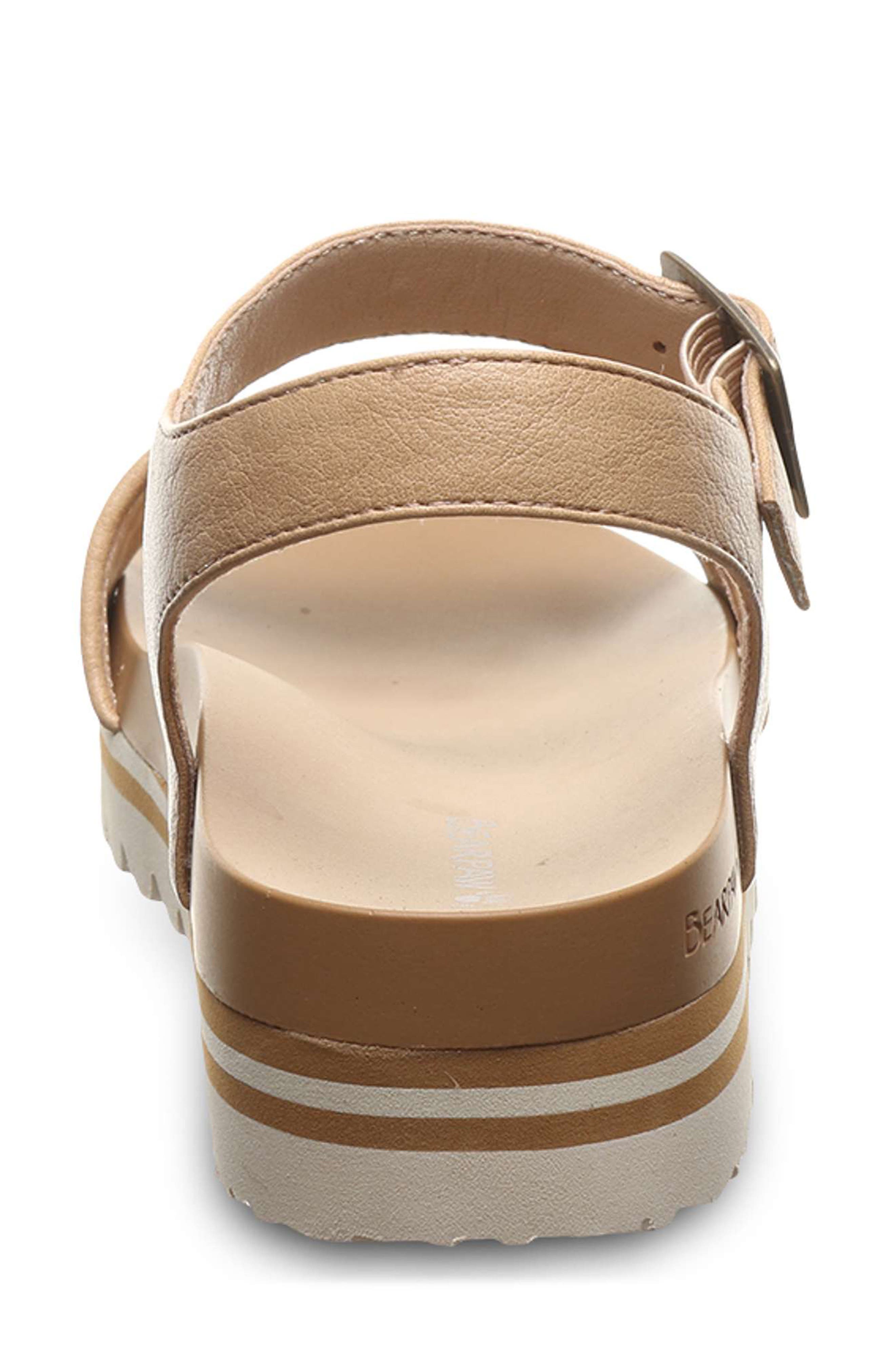 Orion Faux Leather Platform Sandal, Alternate, color, NATURAL