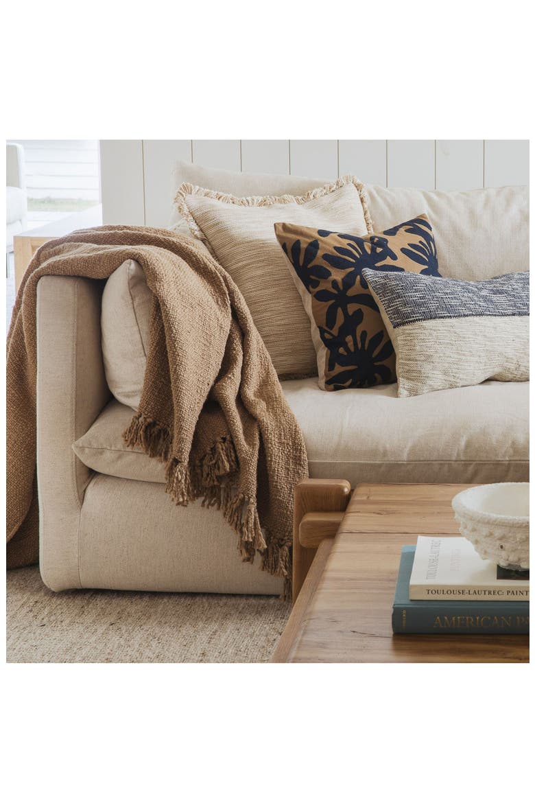 Indigo Reef Accent Pillow, Alternate, color, BROWN
