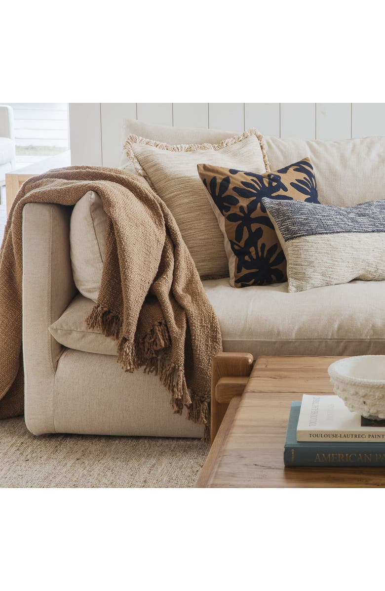 Crane Air Indigo Reef Accent Pillow, Alternate, color, Brown