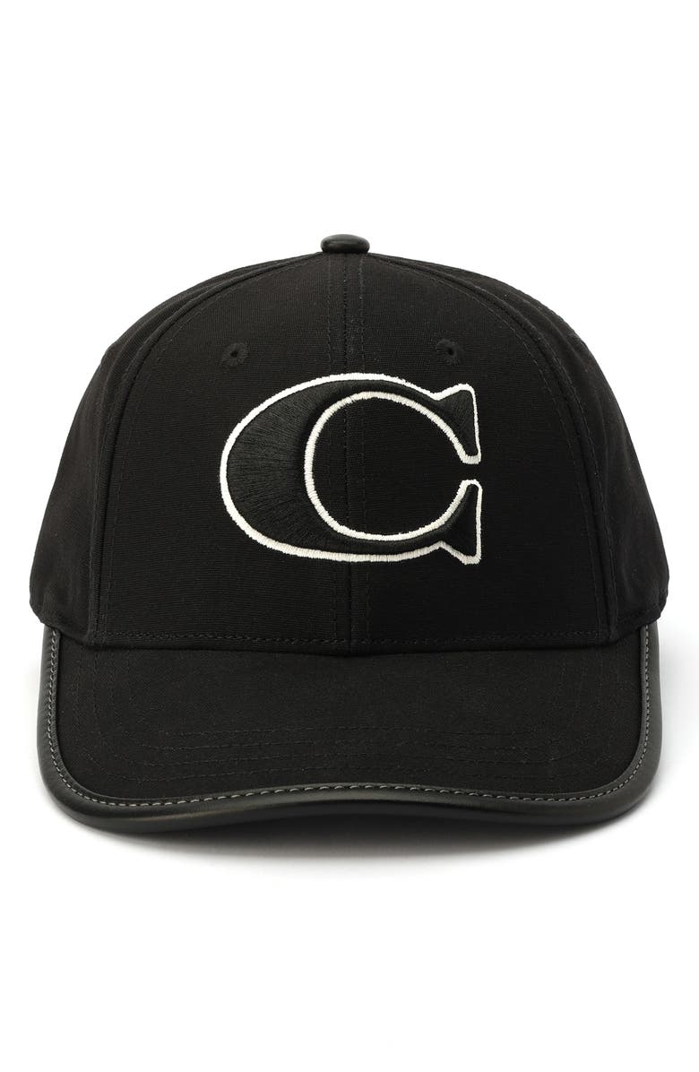 COACH Signature C-Logo Canvas Baseball Cap, Main, color,