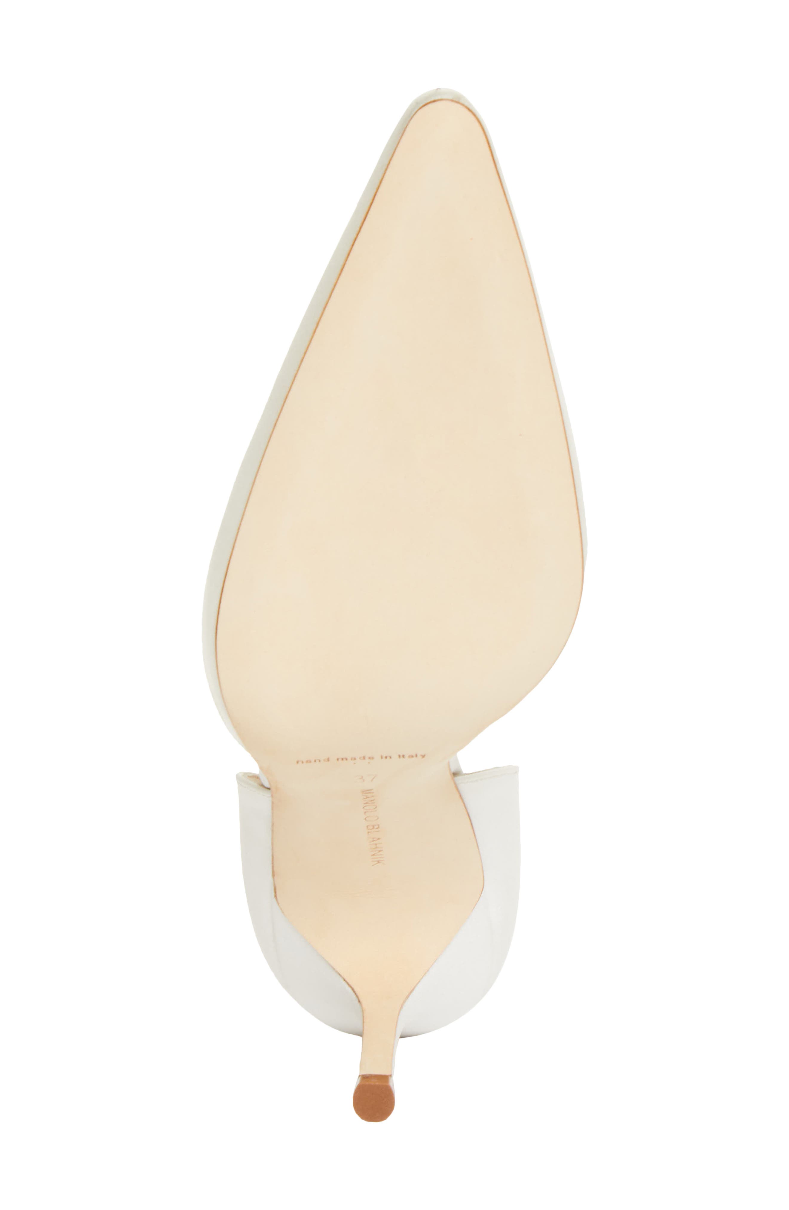 Manolo Blahnik Taylerbinu Satin d'Orsay Pump, Alternate, color, Cream