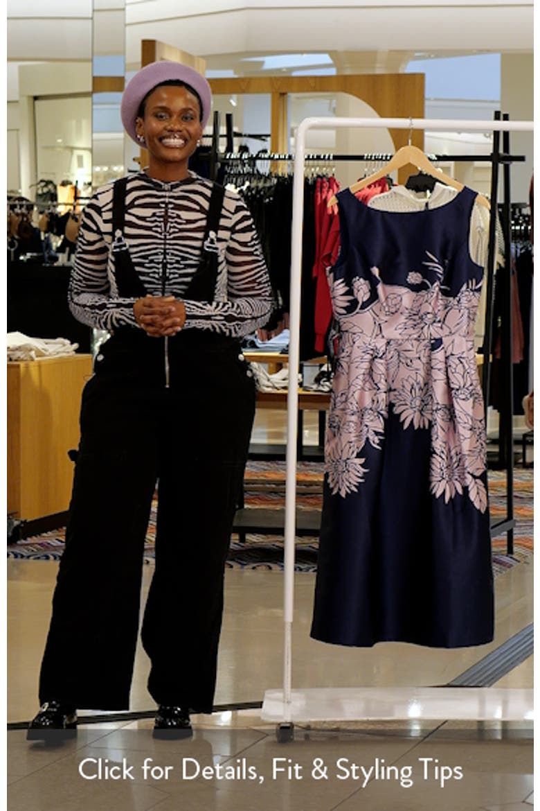 Evaline Placed Floral Cocktail Midi Dress video