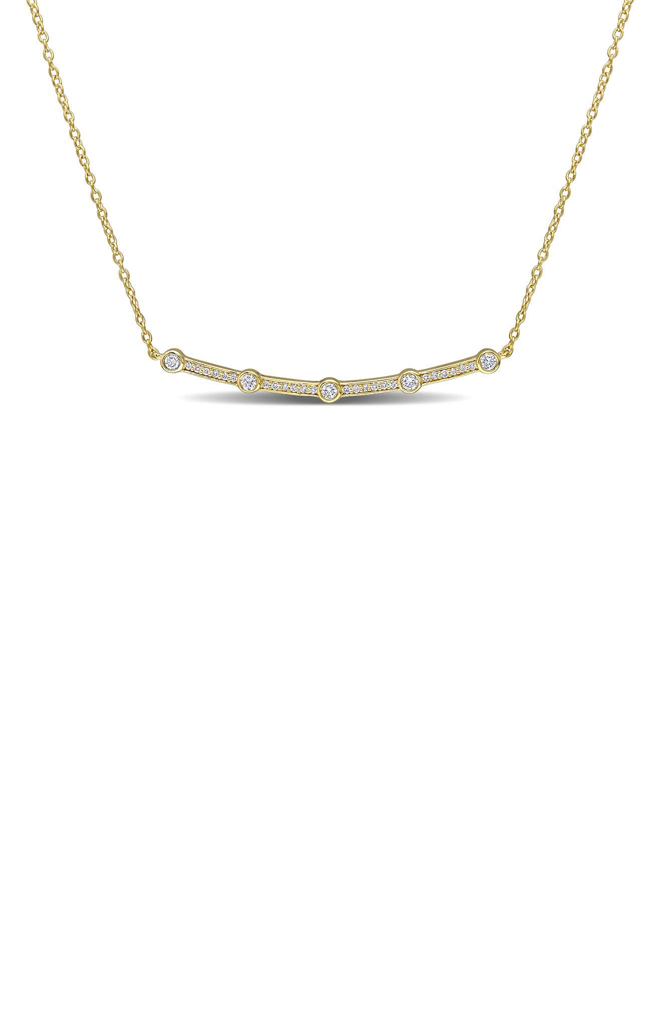 Created Forever Lab Grown Diamond Curve Necklace - 0.28ct.