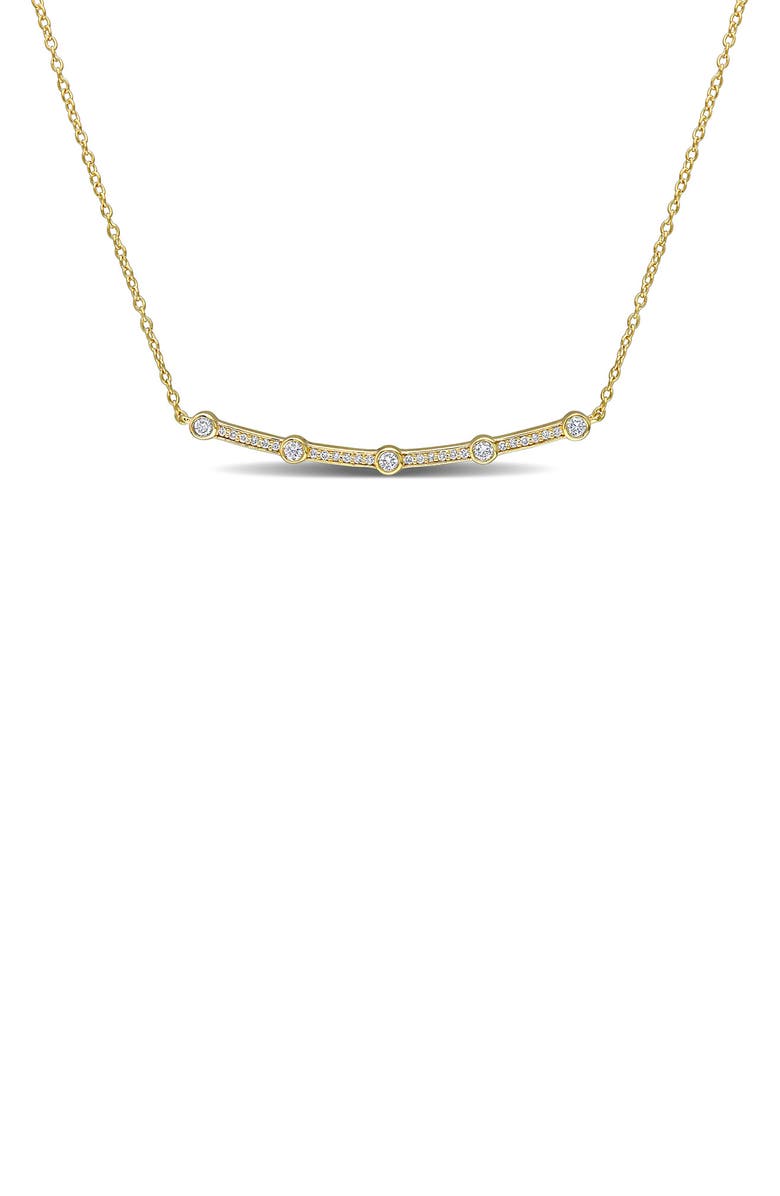 Created Forever Lab Grown Diamond Curve Necklace - 0.28ct., Main, color, Gold