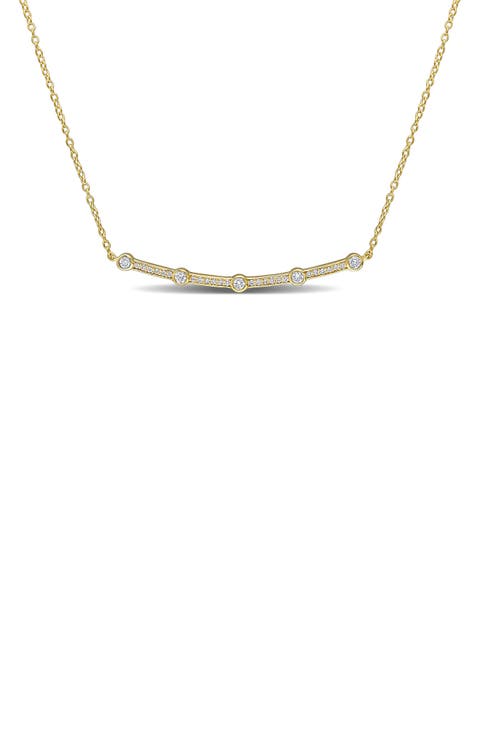 Lab Grown Diamond Curve Necklace - 0.28ct.